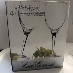 Luigi Bormioli Michelangelo Masterpiece Crystal Wine Goblets 11.5oz Set of 4
